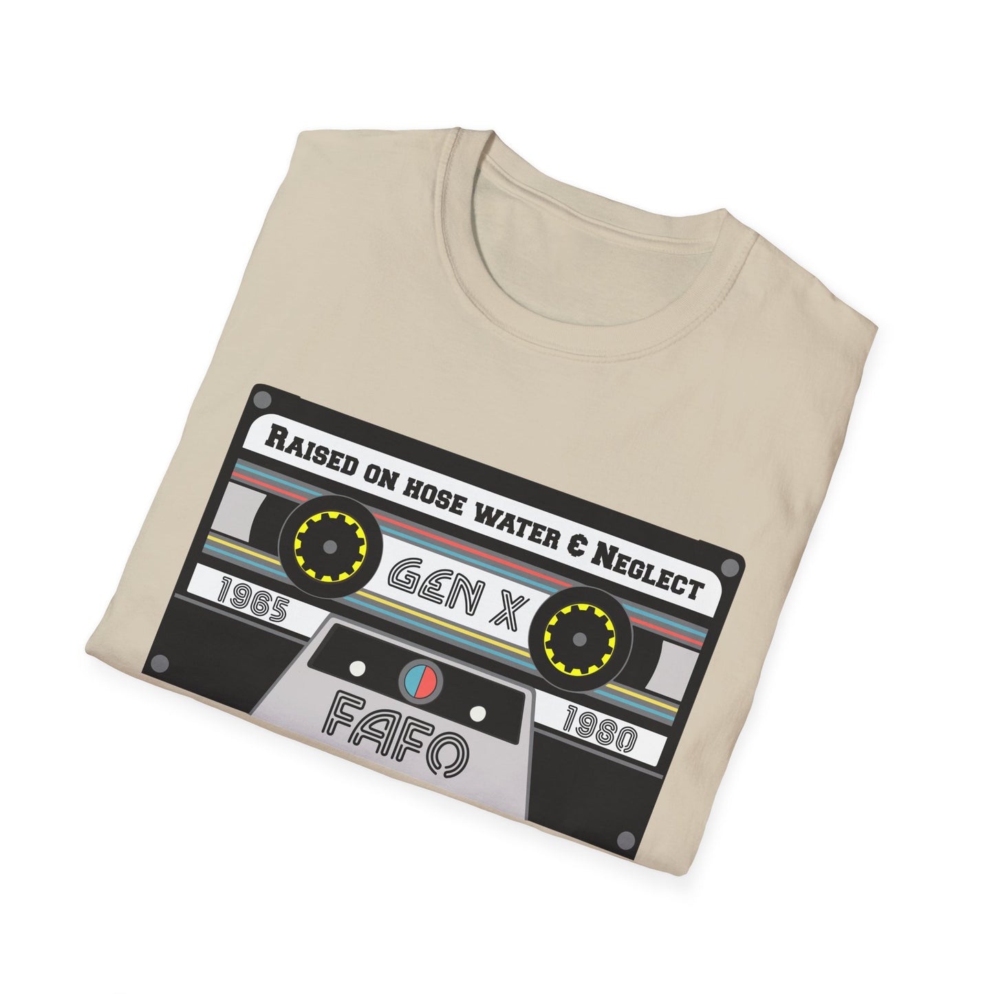 GenX FAFO Mixed Tape Unisex Softstyle T-Shirt