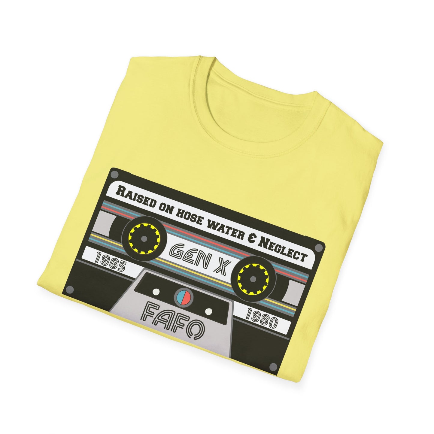 GenX FAFO Mixed Tape Unisex Softstyle T-Shirt