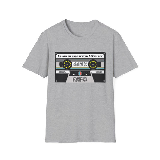 GenX FAFO Mixed Tape Unisex Softstyle T-Shirt