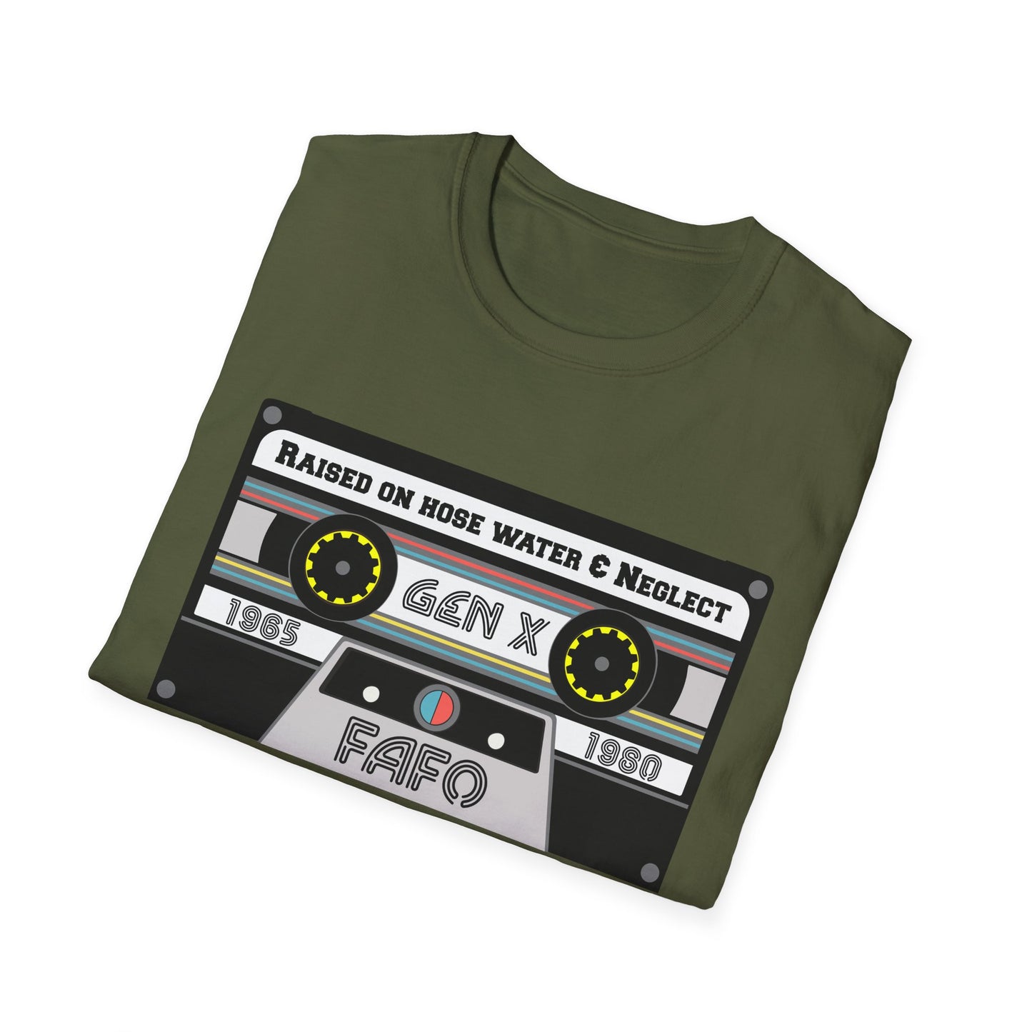 GenX FAFO Mixed Tape Unisex Softstyle T-Shirt