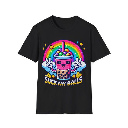 Suck My Balls Boba Tea Unisex Softstyle T-Shirt
