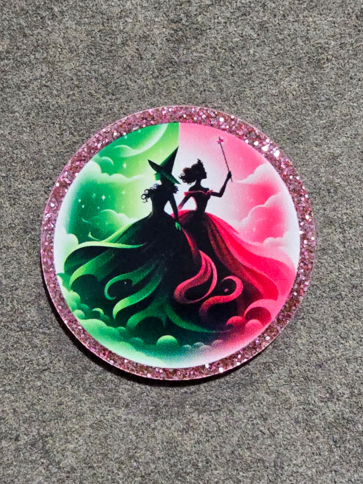 Glitter Flatback- Green or Pink?