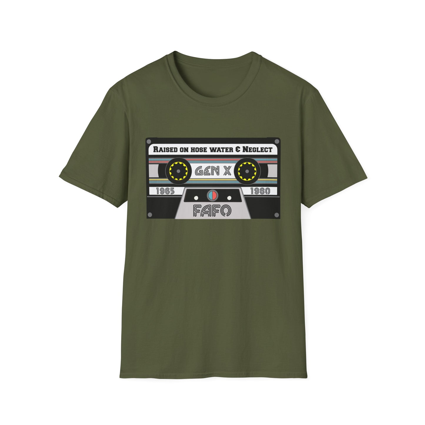 GenX FAFO Mixed Tape Unisex Softstyle T-Shirt