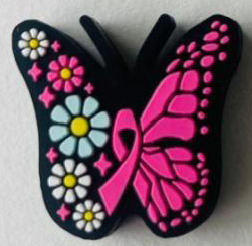 Focal Beads - Breast Cancer Butterfly