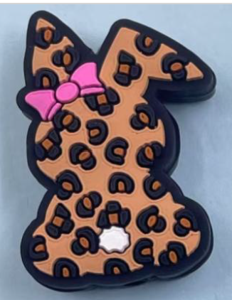 Focal Beads - Brown Leopard Bunny