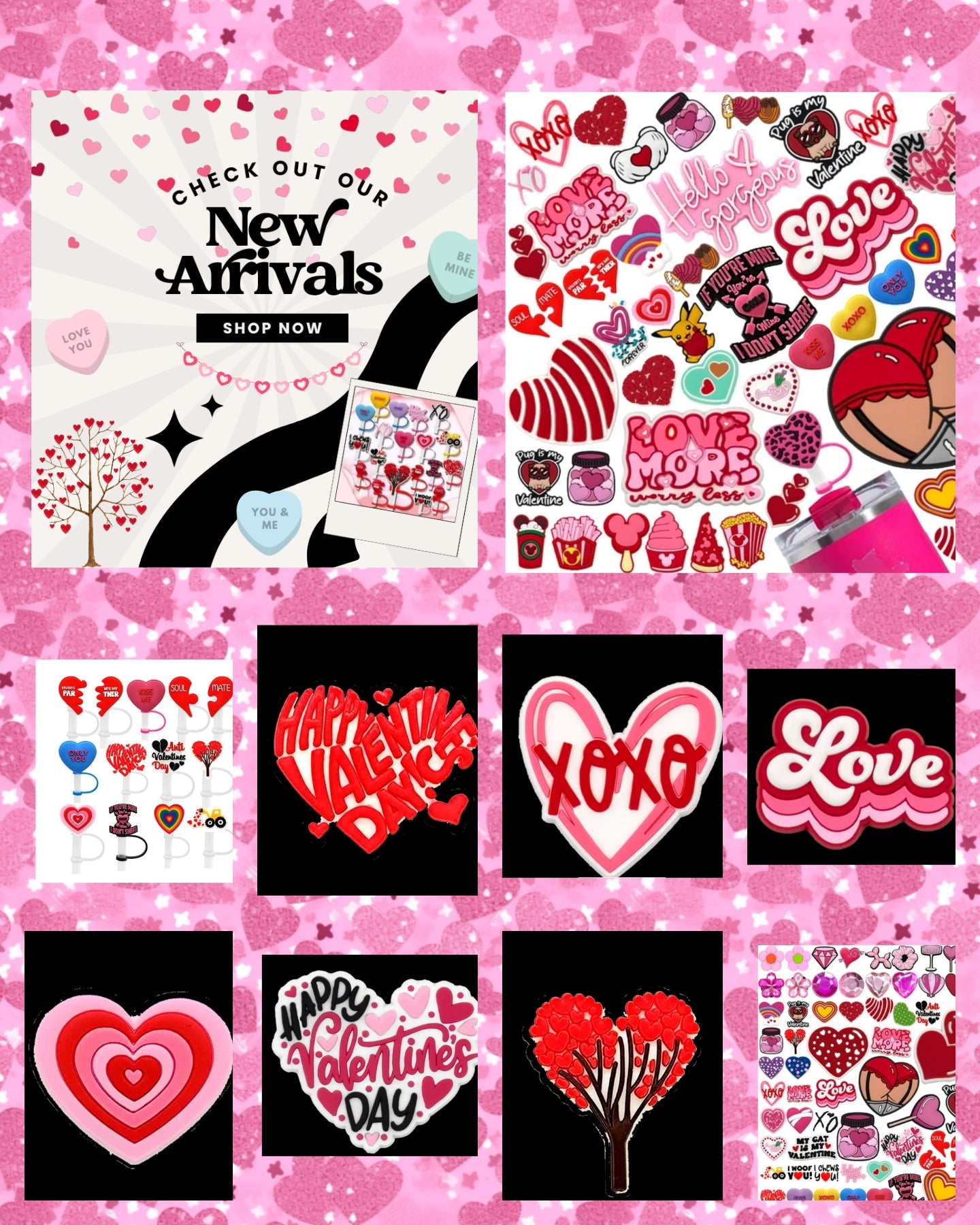 Straw Topper Mystery Bundle-Valentines Day Collection