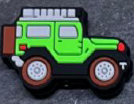 Focal Beads - Green Jeep