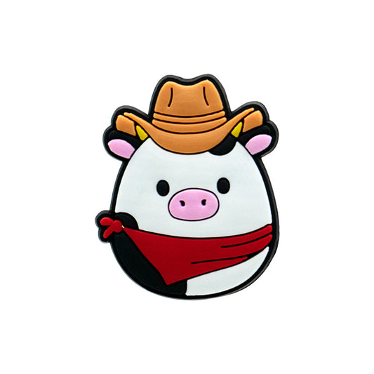 Cowboy Cow Straw Topper