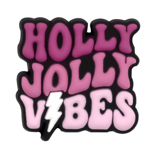 Holly Jolly Vibes Pink Cristmas Collection Straw Topper