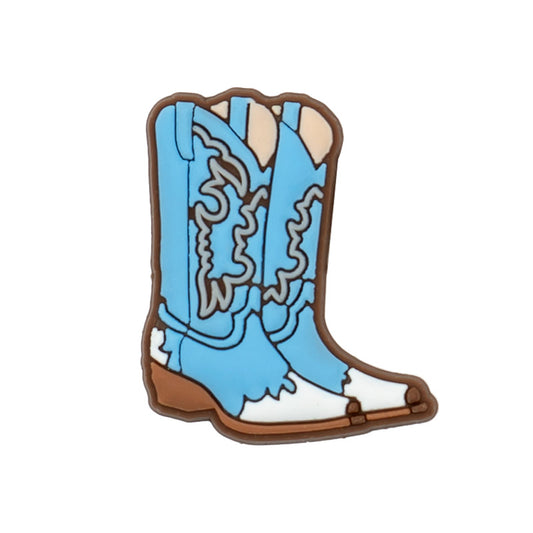 Blue Cowgirl Boots Straw Topper