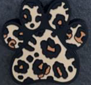 Focal Beads - Leopard Paw Brown