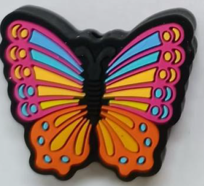 Focal Beads - Multi Color Butterfly