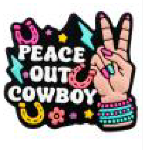 Focal Beads - Peace Out Cowboy