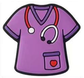 Focal Beads - Purple Nurse Shirt