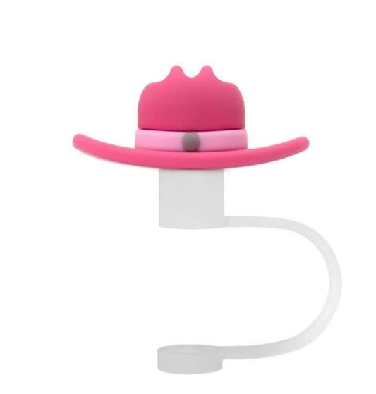 3D Straw Toppers- Pink Hat