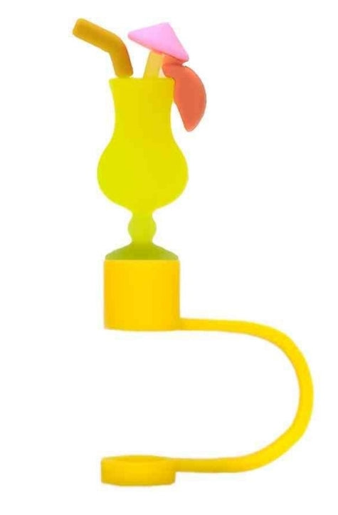 3D Straw Topper- Yellow Tropical Drink