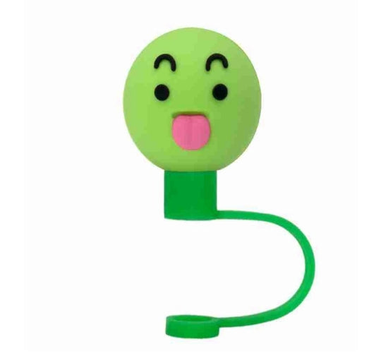 3D Straw Topper- Green Tongue Out