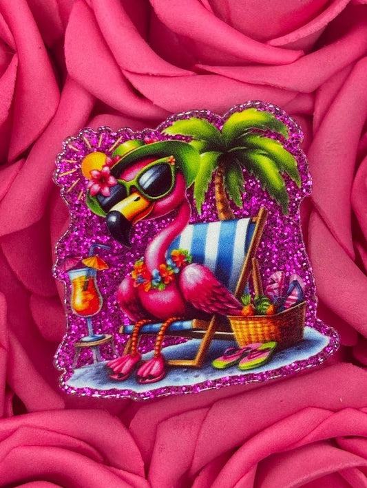 Beach Flamingo Bogg Bag Charm