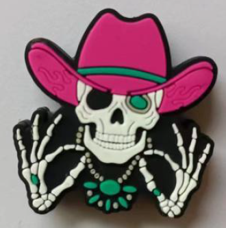 Focal Beads - Skull Cowboy