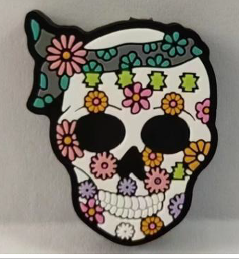 Focal Beads - Skull Flowers