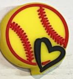 Focal Beads - Softball Love