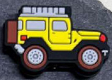 Focal Beads - Yellow Jeep